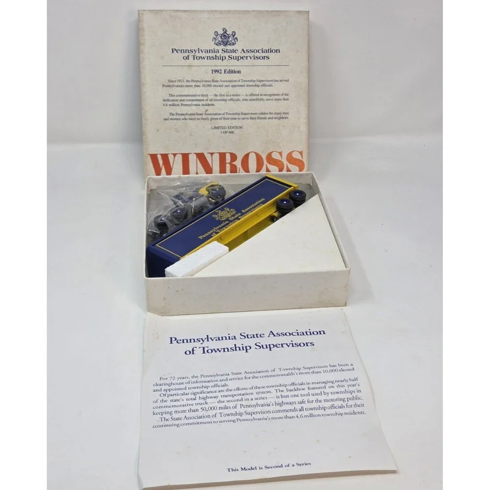 Winross PSATS Pennsylvania Township Supervisors 1992 Die Cast Truck 1/64 NIB 600